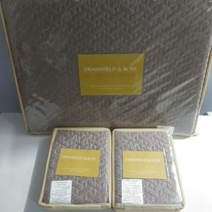 NEW DRANSFIELD & ROSS  F/Q 3 PC COVERLET SET